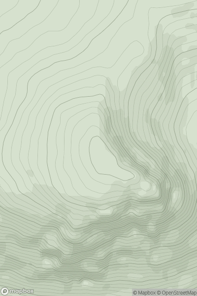 Thumbnail image for An Grianan [Loch Rannoch to Glen Lyon] showing contour plot for surrounding peak